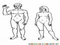 Colorear Cuerpos Humanos De Hombre Y De Mujer