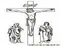 Crucifixion De Jesus Para Colorear