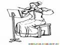 Colorear Mujer Violinista