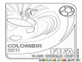 Colombia 2011 Fifa U20 World Cup Logo Para Colorear Y Pintar