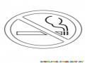 Signo De No Fumar Para Colorear