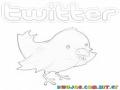 Twitter Coloring Page Para Colorear