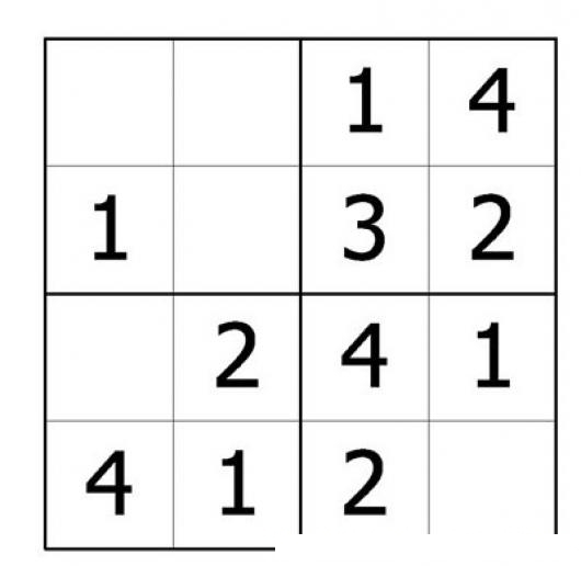 Sudoku De 4 Numeros | COLOREAR SUDOKU De 4 Numeros | dibujosa.com