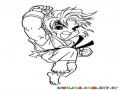 Ken Street Fighter Coloring Page