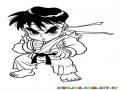 Ryu Streen Fighter Coloring Page