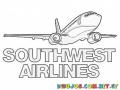 Southwest Airlines Coloring Page