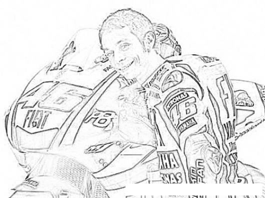 Dibujo De Valentino Rossi Para Pintar Y Colorear | COLOREAR DIBUJOS DE