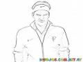 Dibujo De Roger Federer Para Pintar Y Colorear