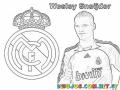 Wesley Sneijder Jugador Del Real Madrid Para Colorear Y Pintar