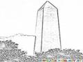 Washington Monument Coloring Page Monumento Para Colorear