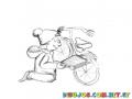 Dibujo De Un Nino Con Su Bicicleta Para Colorear