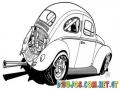 Dibujo De Un Volkswagen Cucarachita Arreglado Para Competir