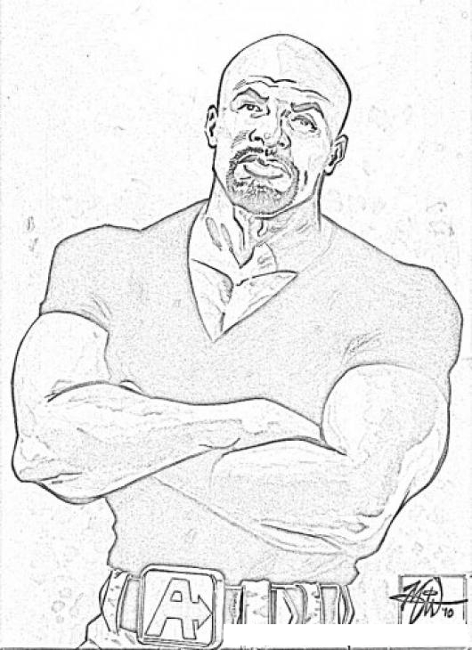 Luke Cage Coloring Pages Sketch Coloring Page