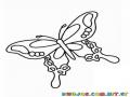 mariposa mediana para dibujar