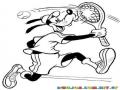 Dibujo De Goofy Jugando Tennis