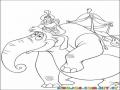 Colorear A Aladino Sobre Su Elefante