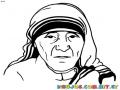 Mother Teresa Coloring Page Dibujo De La Madre Teresa Para Colorear Y Pintar