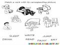 Colorear Verbos En Ingles Conecta Cada Dibujo Con Su Respectiva Traduccion