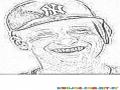Derek Jeter NY Baseball Player Coloring Page
