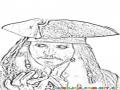 Dibujo De Jack Sparrow Para Colorear Y Pintar