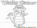 Lagarto Juancho Para Colorear Wally Gator Coloring Page