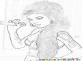 Amy Winehouse Singer Coloring Page
