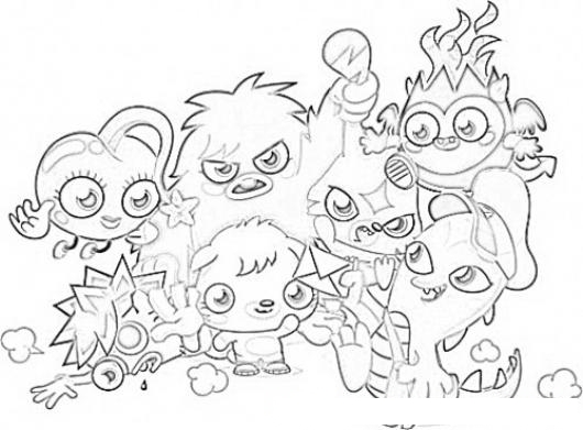 oddie moshi monster coloring pages - photo #30