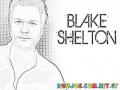 Blake Shelton Country Music Singer Coloring Page Para Pintar Y Colorear