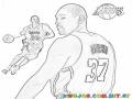 Ron Artest Nba Lakers Player Coloring Page Para Imprimir Y Colorear