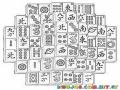 Free Mahjong Game Online Coloring Page Para Colorear E Imprimir
