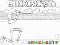 Stick Cricket Game Online Coloring Page Para Imprimir Y Colorear