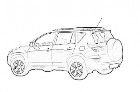 Toyota Rav4 Car Coloring Pages Sketch Coloring Page