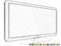 LCD TV Online Coloring Page Para Pintar Y Colorear Television Plasma