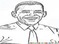Barack Obama Usa President Online Coloring Page Para Imprimir Pintar Y Colorear