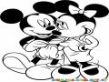 Coloring Mickey and Minnie Mouse