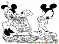 Colorear a Mickey en el periodico