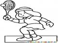 Colorear Dibujo De Tenista Con Raquera De Tennis
