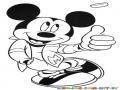 Colorear a Mickey tirando una moneda
