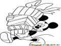 Colorear a Mickey con Regalos