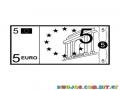 Billete De 5 Cinco Euros Para Colorear Y Pintar
