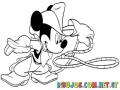 Pintar a Mickey Mouse de Vaquero