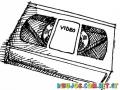 Videocassette Coloring Page Dibujo De Caset Vhs Para Colorear