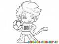 Colorear A Zakumi Mascota Del Mundia De Futbol Southafrica 2010