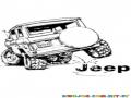 Dibujo Para Colorear De Un Ford Bronco Orinando Sobre Jeep