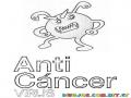 Anti Cancer Virus Coloring Page Para Colorear Online