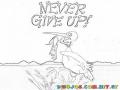 Never Give Up Coloring Page