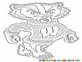 Wisconsin Badgers Football Mascot Coloring Page Colorear Mascota De Los Wisconsin Badgerswis