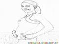 Dibujo De Bethenny Frankel Embarazada Para Colorear Y Pintar