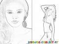 Miss Universo 2011 Leila Lopes Miss Angola En Dibujo Para Pintar Y Colorear