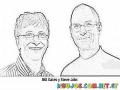 Bill Gates Y Steve Jobs Juntos Para Pintar Y Colorear